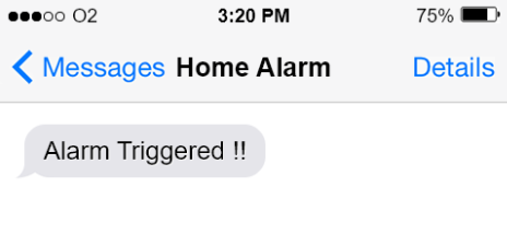 SMS Smart Home alarm Radcliffe